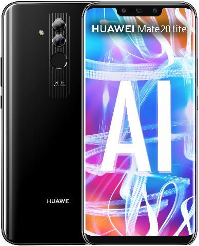 Actual product image Huawei Mate 20 Lite (64 GB, Black, 6.30", Hybrid Dual SIM, 20 Mpx, 4G)