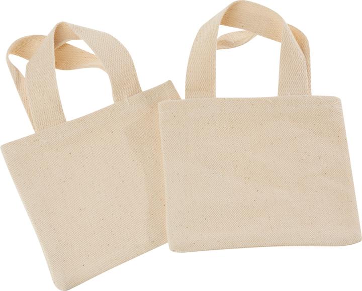 VBS Baumwolltasche "Mini", 2 Stück, 14,5 x 12,5 cm