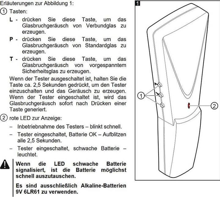 Actual product image Satel Tester for acoustic glass breakage detectors