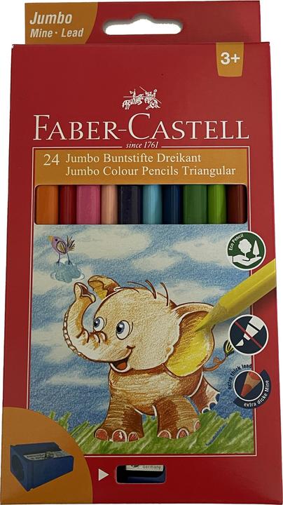 Actual product image Faber-Castell Coloured pencil Jumbo 3 cant (24 x)