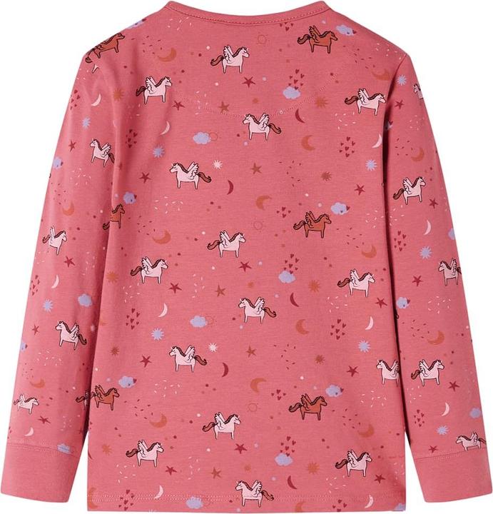 Actual product image VidaXL Children's pyjamas with long sleeves dusky pink 128,Material: 95 (128)