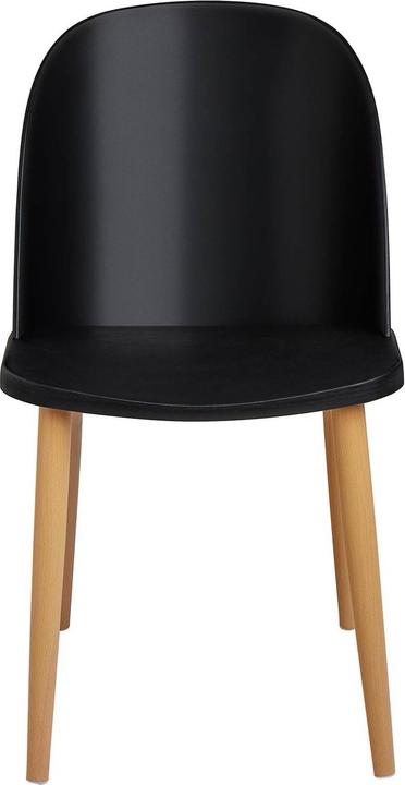 Produktbild Fromm & Starck Stuhl 2er Set schwarz Kunststoff 150kg Metallbeine Holzoptik Designstuhl