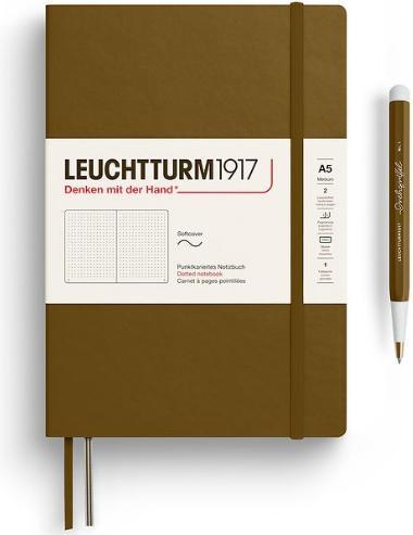 Produktbild Leuchtturm1917 Leuchtturm Med.Soft Dot S.Brown (145 x 210 mm, Kariert, Harter Einband)