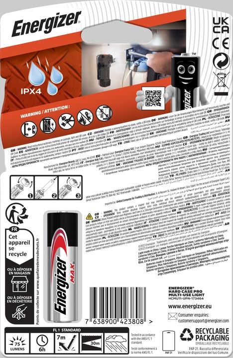 Image du produit Energizer Lampe de poche LED Hard MultiUse (9 cm, 75 lm)