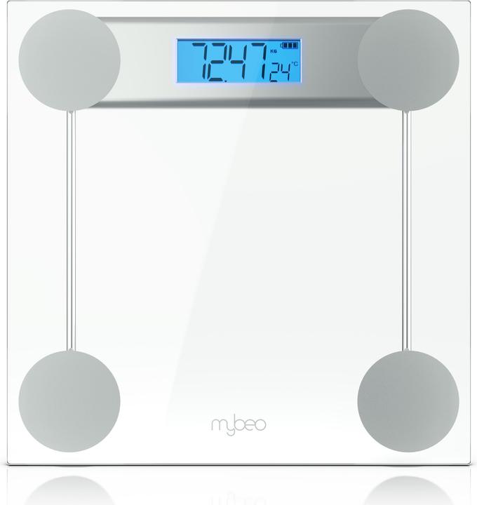 Image du produit Mybeo Digitale Waage für Personen, grosse Trittfläche aus 6mm Sicherheitsglas, Digitalwaage, Personenwaage (180 kg)