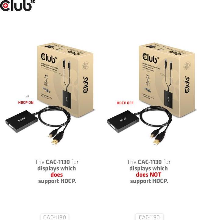 Image du produit Club 3D CAC-1130 (Mini DP, USB-A, 6.10 cm)