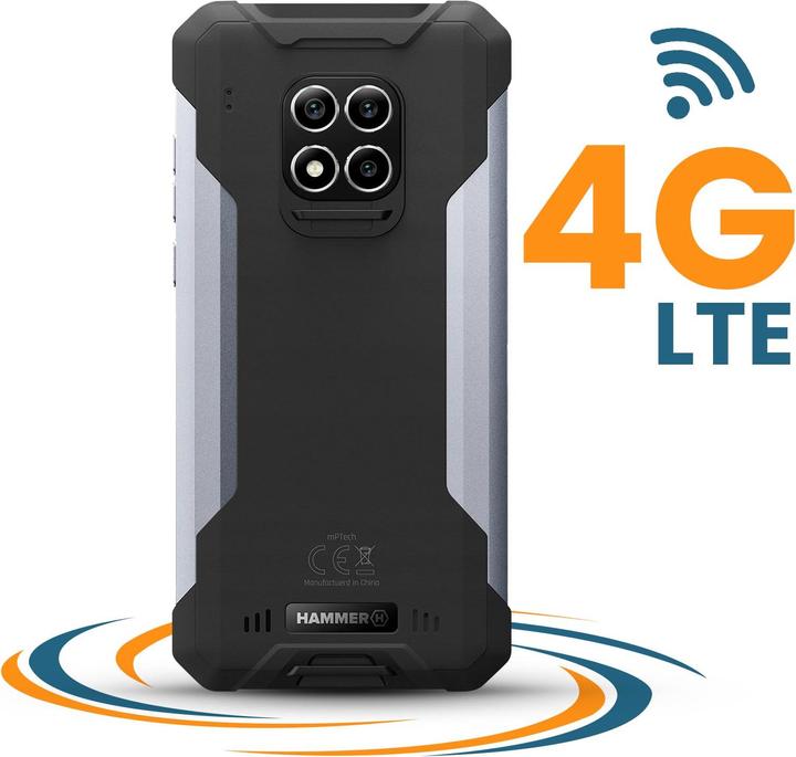 Produktbild Hammer Construction (128 GB, Schwarz, Silber, 6", SIM + eSIM, 16 Mpx, 4G)