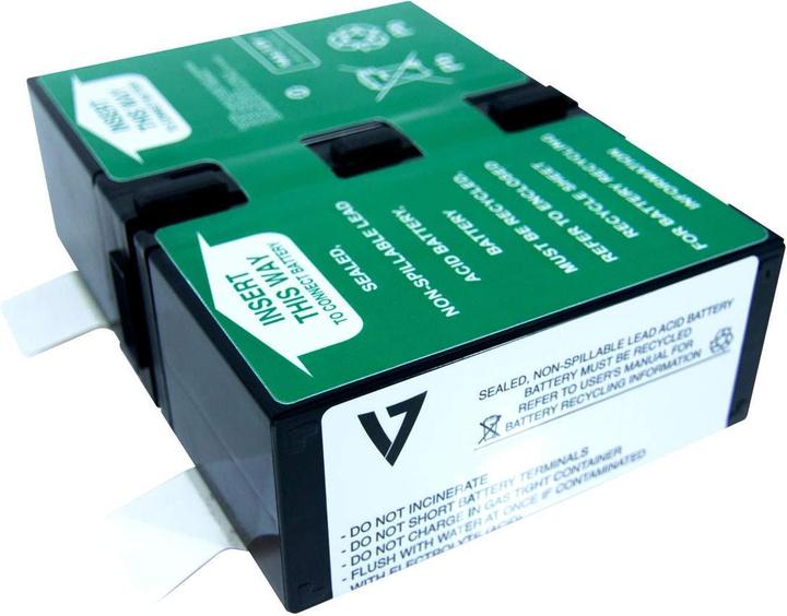 V7 RBC124, UPS Replacement Battery, APCRBC124, 24 V, 1 pc(s), Black, Metallic, 9000 mAh, United S...