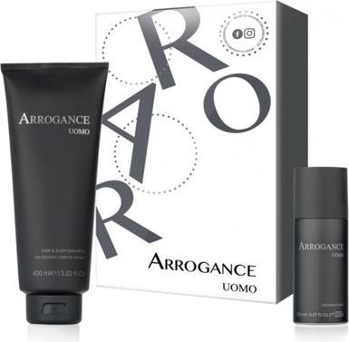 Immagine prodotto Arrogance 2023 Uomo Hair & Body Shampoo 400 Milliliters + Deodorant Spray 150 Milliliters (550 ml, Shampoo liquido)