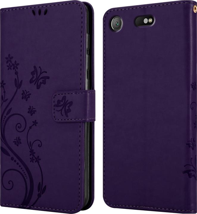 Actual product image Cadorabo Flower Book Case for Sony Xperia XZ1 COMPACT (Sony Xperia XZ1 Compact)