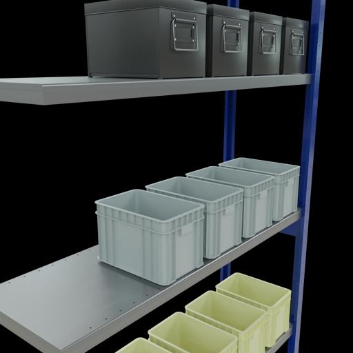 Produktbild Schulte Lagertechnik Stecksystem Anbauregal MULTIplus250 mit Längenriegel