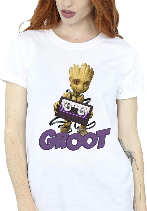 Immagine prodotto Guardians of the Galaxy Groot Casette Maglietta Ampia Donna (XL)