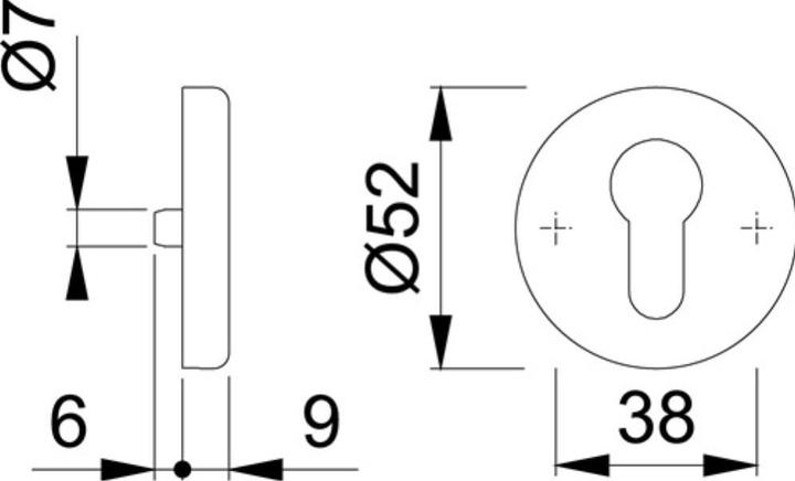 Immagine prodotto Hoppe Maniglia e rosette a chiave 42KV/42KVS (Rosone della porta)