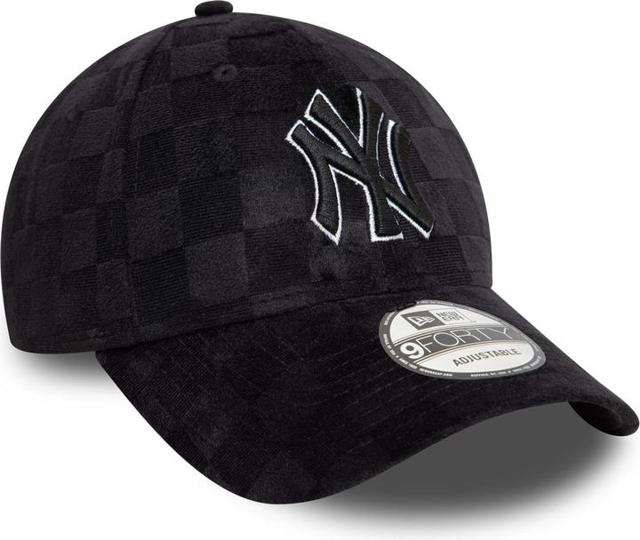 Actual product image New Era 9Forty Strap Cap - Check New York Yankees Schwarz