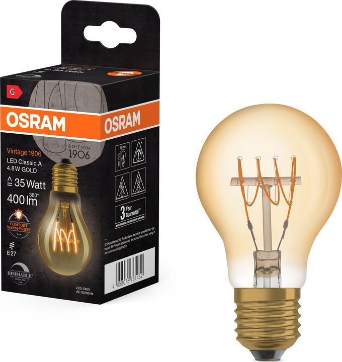 Immagine prodotto Osram Annata 1906 (E27, 4.80 W, 400 lm, 1 x, G)