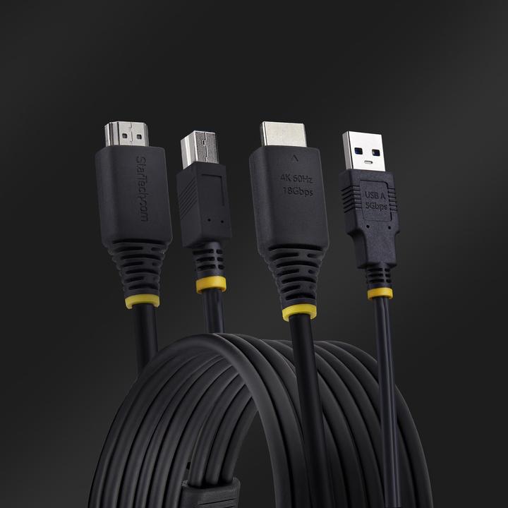 Actual product image StarTech .com HU1226-KVM-CABLE, 1,8 m, USB, USB, HDMI, Schwarz, HDMI + USB 3.2 Gen 1 Type-A