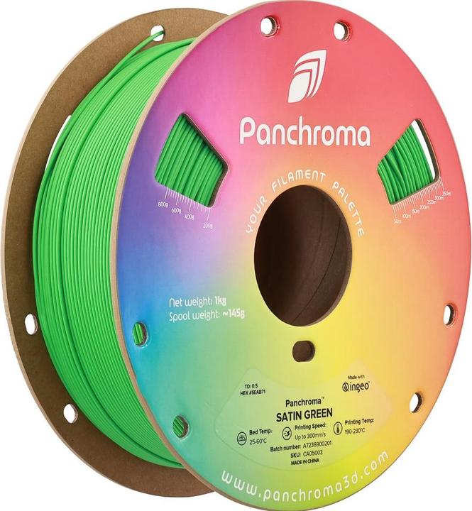 Produktbild Polymaker Panchroma™ PLA Satin (PLA, 1.75 mm, 1000 g, Grün)