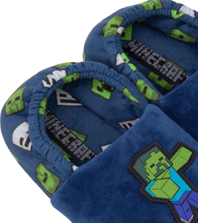 Actual product image Minecraft Childrens/Kids Zombie Vs Creeper Slippers (37)