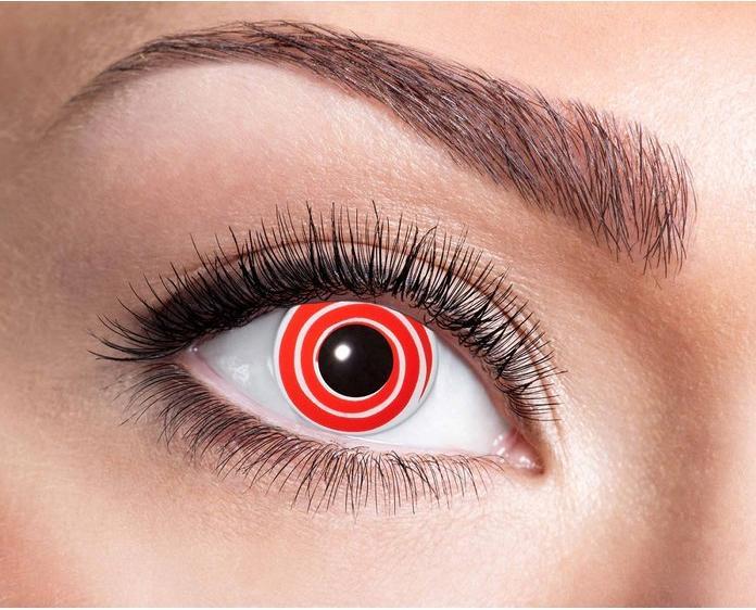 Productafbeelding Fantasy Eyes Contactlenzen rode spiraal (rood/wit)