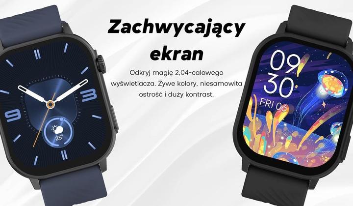 Actual product image Gravity GT15-12 Damen-Smartwatch, marineblaues Silikonarmband + schwarzes Armband