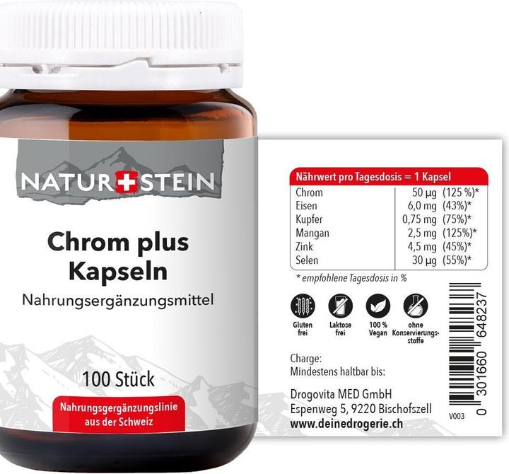 Actual product image Naturstein Chrom plus Kaps (1 Piece, Capsules, 154 g)