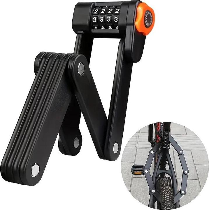 Produktbild Cbx Faltbares Fahrradschloss 85 cm mit Zahlencode – Diebstahlsicher & kompakt (85 cm)