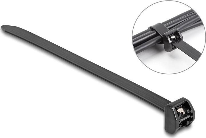 Produktbild Delock Kabelbinder mit Metallzunge L 203 x B 12,7 mm 10 Stüc (Metallkabelbinder, 203 mm, 10 Stk.)
