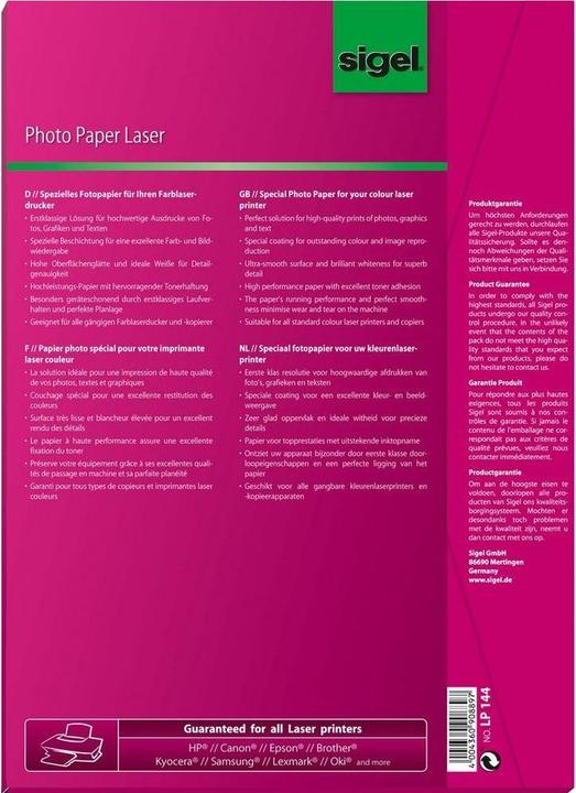 Produktbild Sigel Laser (200 g/m², A4, 100 x)