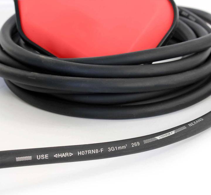 Produktbild XPOtool Aquastop Schwimmerschalter Teiche 5m Kabel Leerpumpschutz schwarz-rot