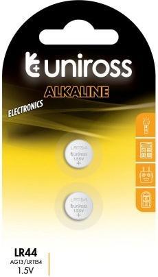 Uniross Batteri LR44 / AG13 2 pak (2 Stk., LR44, 160 mAh)