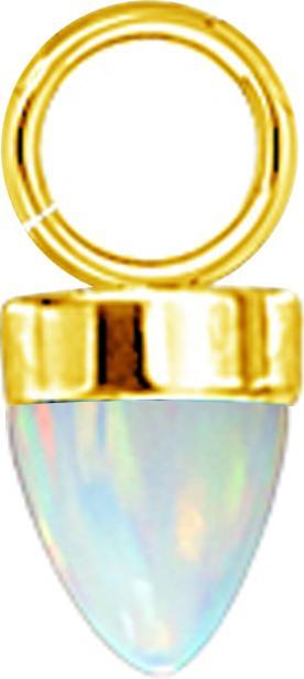 Immagine prodotto Star Piercing Anhänger vergoldet ein Kegel Opal weiss (Acciaio chirurgico 316L, senza ottone)