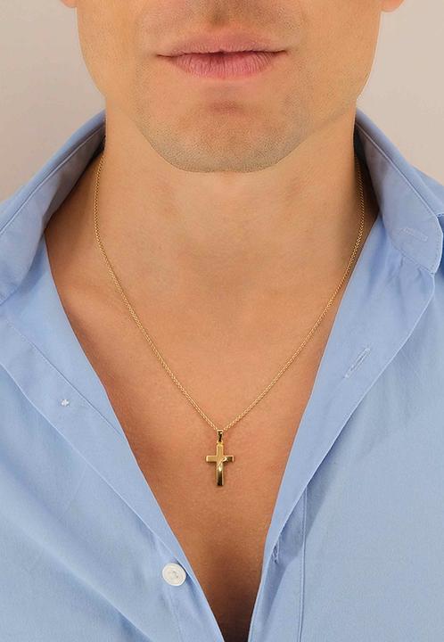 Image du produit Muau Pendant cross yellow gold 750, 25x12mm (Or et argent)