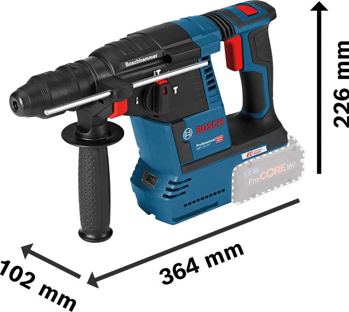 Image du produit Bosch Professional GBH 18V-26 F Marteau perforateur sans fil (Fonctionnement sur batterie)