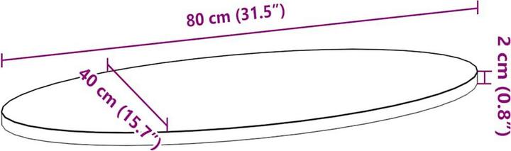 Actual product image VidaXL Lyndsie (80 x 40 x 2 cm)