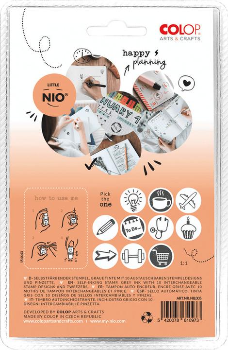 Actual product image Colop Stamp Little NIO Set Bullet Journal