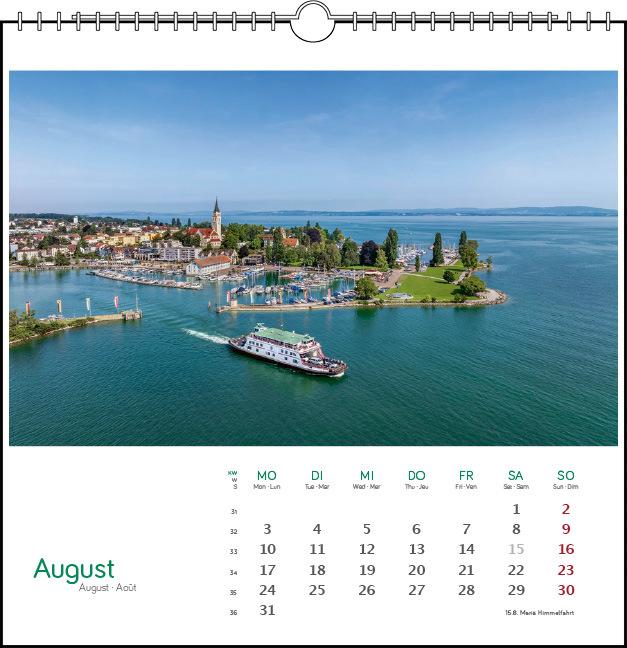 Actual product image stlicher Bodensee 2026 (17 x 17 cm, Hardcover, English, French)