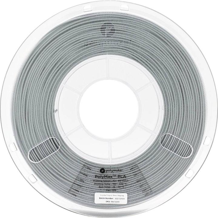 Image du produit Polymaker PA06013 PolyMAX Tough Filament Tough PLA haute rigidité, haute résistance à la traction (Bien que le PLA, 2.85 mm, 750 g, Gris)
