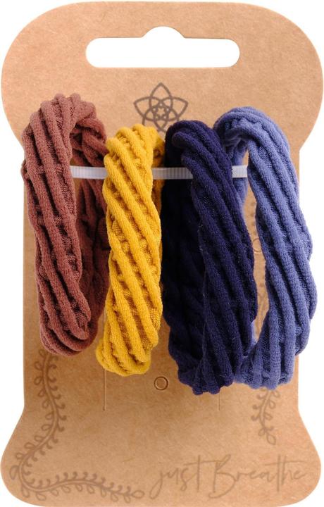 Body Mind Soul Haargummi Yoga curry/blau 4 Stück (Haargummi)