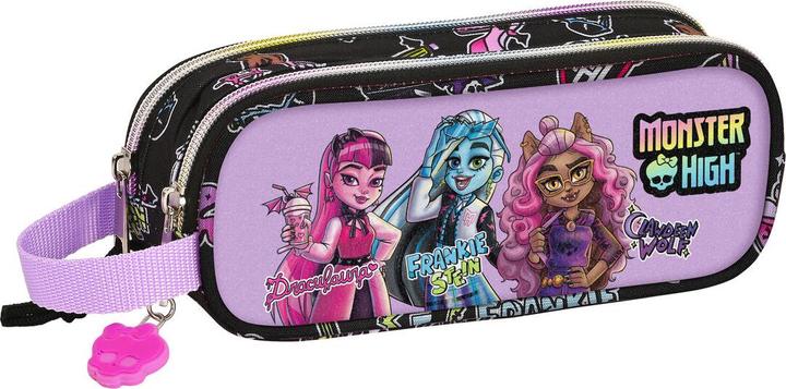 Produktbild Monster High Zweifaches Mehrzweck-Etui Creep Schwarz 21 x 8 x 6 cm