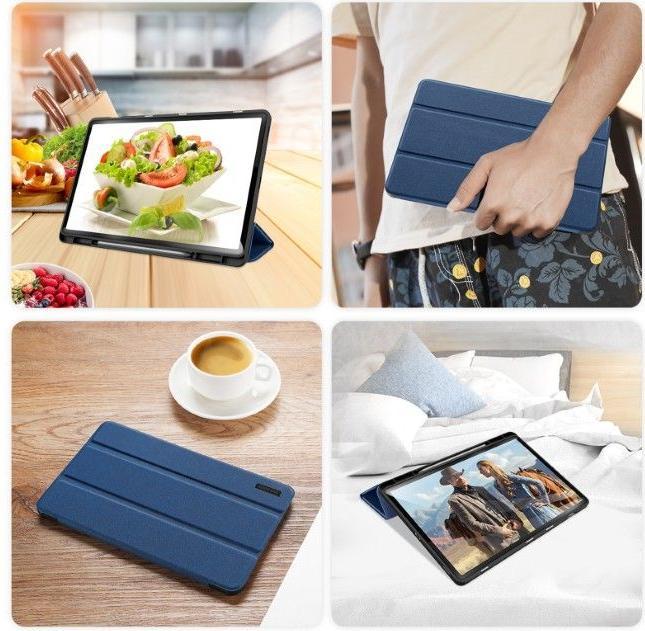 Actual product image Samsung Galaxy Tab S10 FE Plus - Ducis Domo Series, aufstellbares Flip-Etui, Blau (Samsung Galaxy Tab S10 FE+)