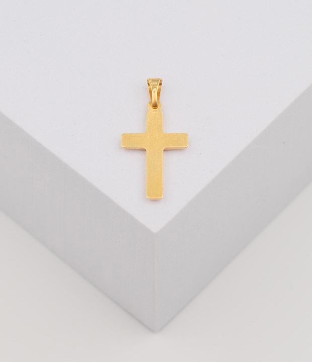 Image du produit Muau Pendant beam cross yellow gold 750, 25x12mm (Or jaune)