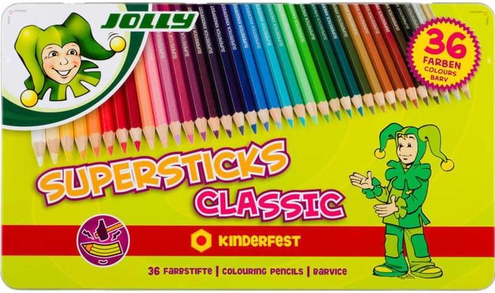 Produktbild Jolly 36 SUPERSTICKS CLASSIC KINDERFEST Buntstifte farbsortiert (farbsortiert, 36 x)