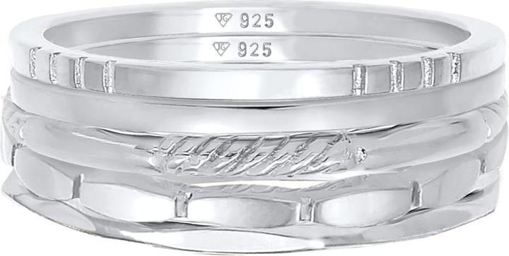 Immagine prodotto Elli Organico, set di anelli, ritorto (52, 925 Argento)