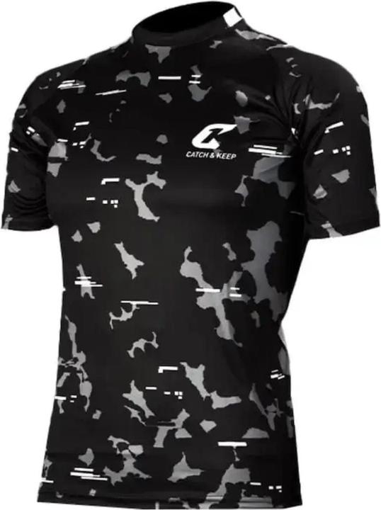 Actual product image Catch & Keep Trikot Black Camou Torwarttrikot Gr. XL Kurzarm Fussball Shirt (XL)