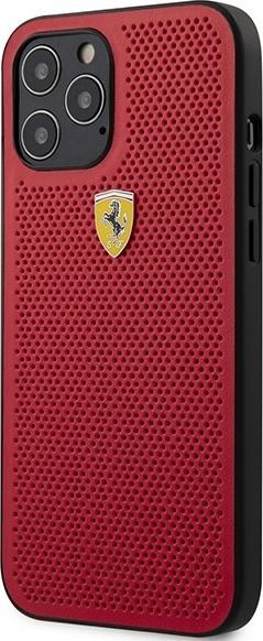 Actual product image Ferrari FESPEHCP12LRE iPhone 12 Pro Max 6.7" czerwony/red hardcase On Track Perforated (Apple iPhone 12 Pro Max)