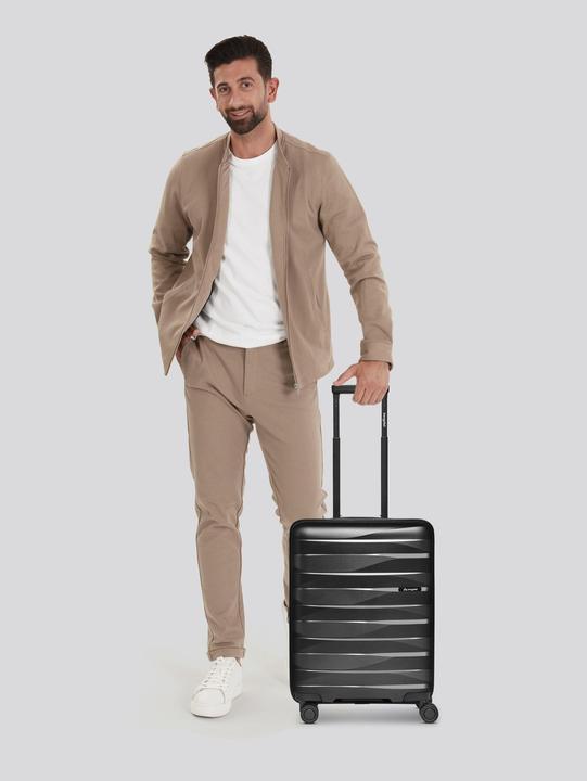 Immagine prodotto Bergpfeil Trolley da viaggio a 4 ruote per cabina S 55 cm con piega ad espansione (44 l, Bagaglio a mano (fino a 50 litri))