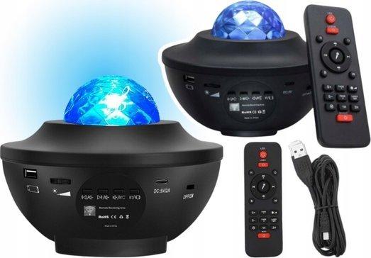 Produktbild Lean Toys Sternprojektor LED-Lampe Bluetooth-Fernbedienung