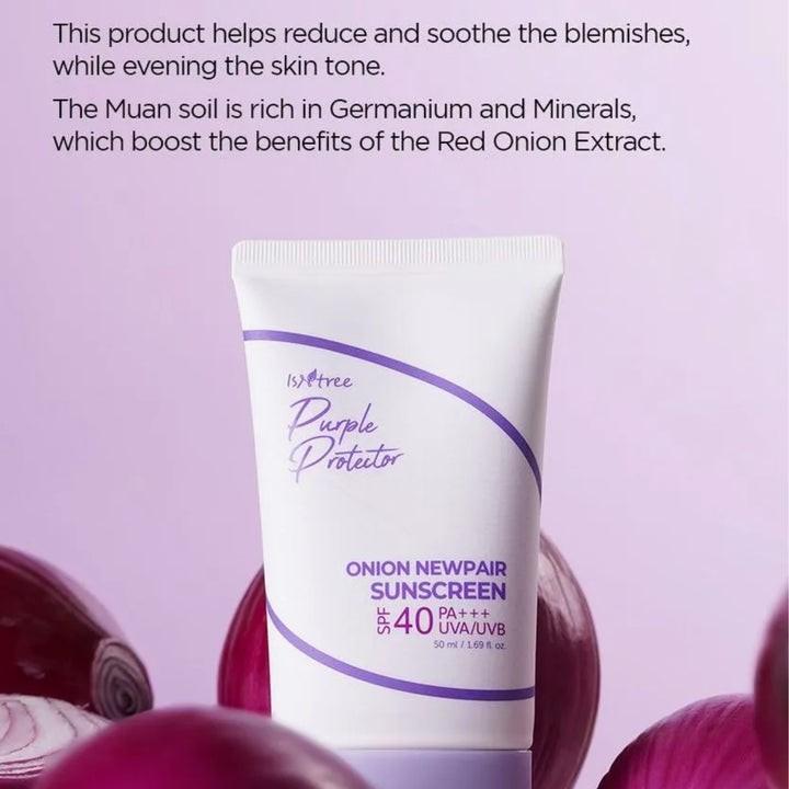 Actual product image Isntree - Onion Newpair Sunscreen Spf 40 Pa+++ (Suntan cream, 50 ml)