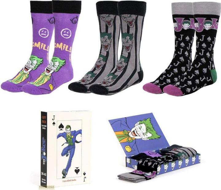 Immagine prodotto Batman CERDÁ LIFE'S LITTLE MOMENTS Confezione Calcetines 3 Piezas Joker Socks, Multicolore, 38-45 (confezione da 3, 38 - 45)