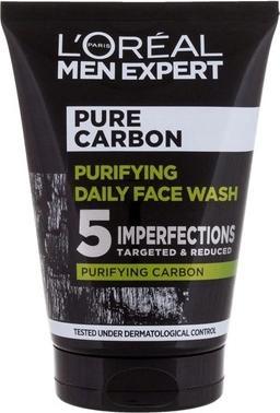 L'Oréal Paris L'Oreal - Men Expert Face Wash Against Imperfections Pure Charcoal 100Ml (Gel, 100 ml)